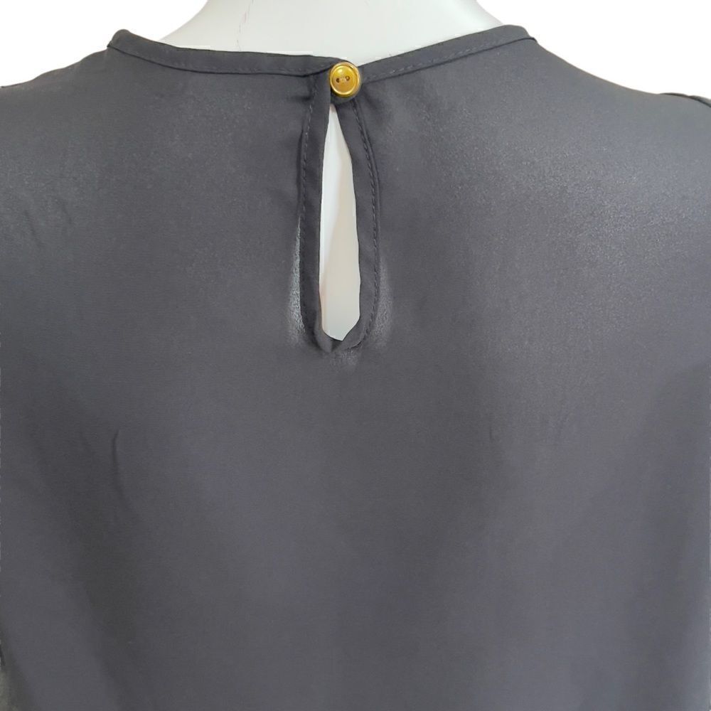Coco and Main Round Neck Georgette Top Size Medium - Picture 4 of 8